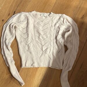 Joie Cream Textured Knit Sweater
